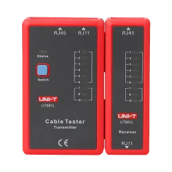 Tester de cables - Comprobación de estado cables RJ45/RJ11 - Testeo modo rápido y modo lento - Apagado automático - AlarmSystems