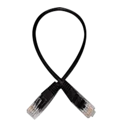 Cable UTP Safire - Ethernet - Conectores RJ45 - Categoría 5E - 0.3 m - Color negro - AlarmSystems.Shop