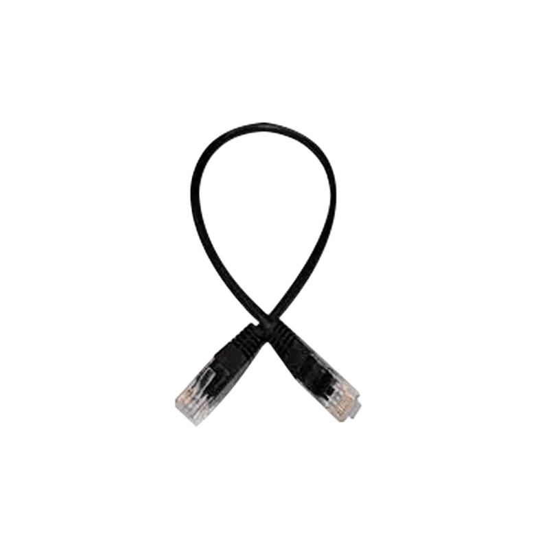 Cable UTP Safire - Ethernet - Conectores RJ45 - Categoría 5E - 0.3 m - Color negro - AlarmSystems.Shop