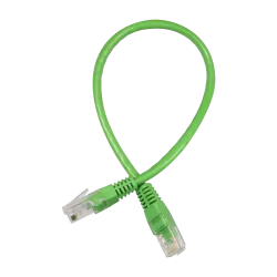Cable UTP Safire - Ethernet - Conectores RJ45 - Categoría 5E - 0.3 m - Color verde - AlarmSystems.Shop
