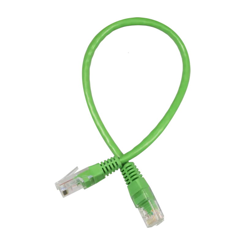 Cable UTP Safire - Ethernet - Conectores RJ45 - Categoría 5E - 0.3 m - Color verde - AlarmSystems.Shop