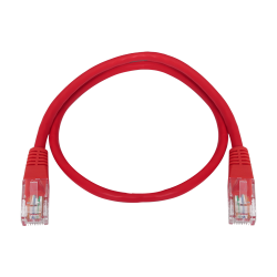 Cable UTP Safire - Ethernet - Conectores RJ45 - Categoría 5E - 0.3 m - Color rojo