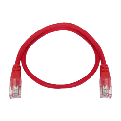 Cable UTP Safire - Ethernet - Conectores RJ45 - Categoría 5E - 0.3 m - Color rojo - AlarmSystems.Shop