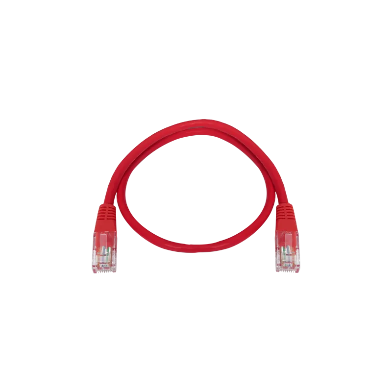 Cable UTP Safire - Ethernet - Conectores RJ45 - Categoría 5E - 0.3 m - Color rojo - AlarmSystems.Shop