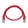 Cable UTP Safire - Ethernet - Conectores RJ45 - Categoría 5E - 0.3 m - Color rojo