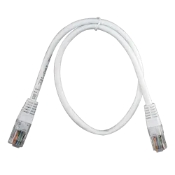 Cable UTP - Ethernet - Conectores RJ45 - Categoría 5E - 0.5 m - Color blanco - AlarmSystems.Shop