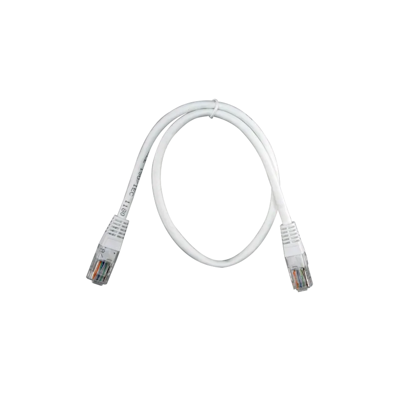 Cable UTP - Ethernet - Conectores RJ45 - Categoría 5E - 0.5 m - Color blanco - AlarmSystems.Shop