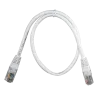Cable UTP - Ethernet - Conectores RJ45 - Categoría 5E - 0.5 m - Color blanco - AlarmSystems.Shop
