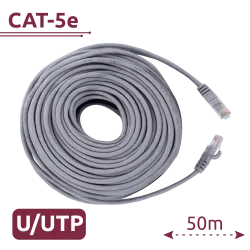 Cable UTP Safire - Categoría 5e - Conductor CCA - Ethernet - Conectores RJ45 - 50 m - AlarmSystems.Shop