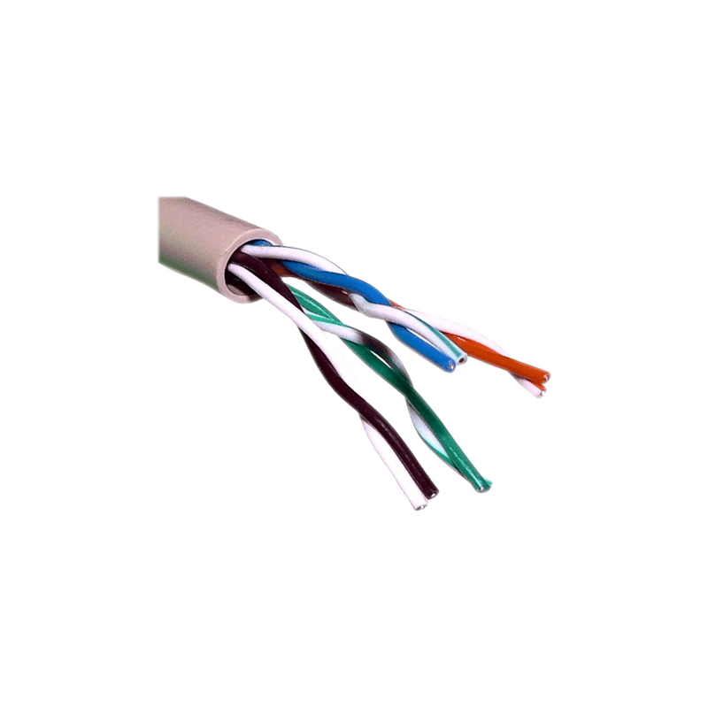 Cable UTP Safire - Categoría 5E - Rollo de 305 metros - Cubierta color gris - Diámetro 5.5 mm - Libre de halógenos