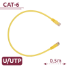 Cable UTP - Ethernet - Conectores RJ45 - Categoría 6 - 0,5 m - Color amarillo