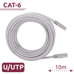 Cable UTP - Ethernet - Conectores RJ45 - Categoría 6 - 10 m - Color blanco