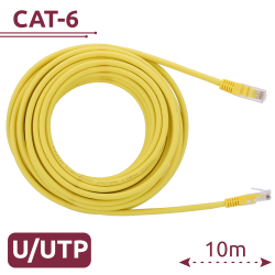 Cable UTP - Ethernet - Conectores RJ45 - Categoría 6 - 10 m - Color amarillo