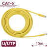 Cable UTP - Ethernet - Conectores RJ45 - Categoría 6 - 10 m - Color amarillo