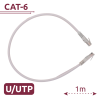 Cable UTP Safire - Ethernet - Conectores RJ45 - Categoría 6 - 1 m - Color blanco