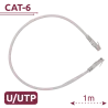 Cable UTP Safire - Ethernet - Conectores RJ45 - Categoría 6 - 1 m - Color blanco - AlarmSystems.Shop