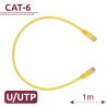 Cable UTP - Ethernet - Conectores RJ45 - Categoría 6 - 1 m - Color amarillo