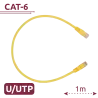 Cable UTP - Ethernet - Conectores RJ45 - Categoría 6 - 1 m - Color amarillo - AlarmSystems.Shop