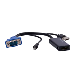 Adaptador de VGA+Audio a HDMI - Convierte una salida de VGA+Audio en HDMI - Resolución 1080p/720p - Entrada VGA+Audio... - Alarm