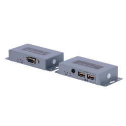 Extensor VGA/USB por UTP - Emisor y receptor - Alcance 100 m - Hasta 1920x1440 - Sobre cable UTP Cat 5/5e/6 - Aliment...