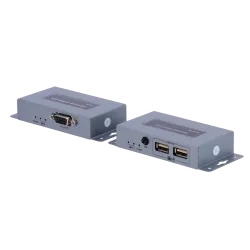 Extensor VGA/USB por UTP - Emisor y receptor - Alcance 100 m - Hasta 1920x1440 - Sobre cable UTP Cat 5/5e/6 - Aliment... - Alarm