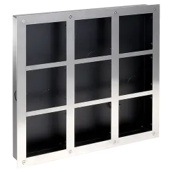 Panel frontal y caja de registro - Específica para videoporteros - Compatible con módulos XS-V2000E-M(X) - Hasta 9 mó... - Alarm