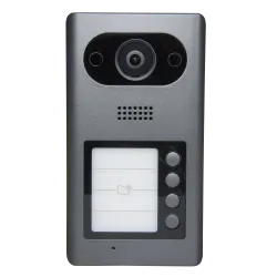 Videoportero IP - Cámara 2Mpx gran angular - Audio bidireccional | 4 botones de llamada - Monitorización a través de ... - Alarm