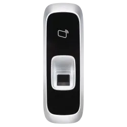 Lector de acceso - Acceso por huella y tarjeta EM - Indicador LED y acústico - RS485 - Compatible con controladoras X... - Alarm