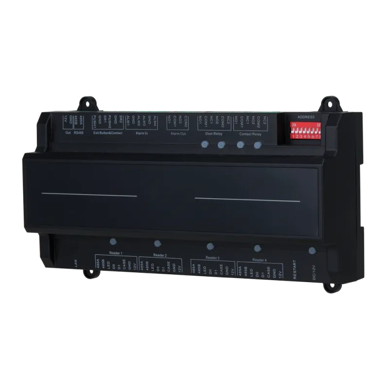 Controladora de accesos biométrica - Acceso por huella, tarjeta o contraseña - Comunicación TCP/IP | PoE - 4 lectores... - Alarm