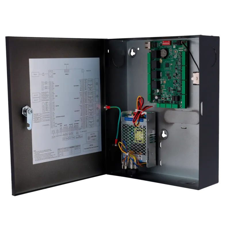 Controladora de acceso biométrica - Acceso por huella, tarjeta o contraseña - Comunicación TCP/IP - 4 lectores por Wi... - Alarm