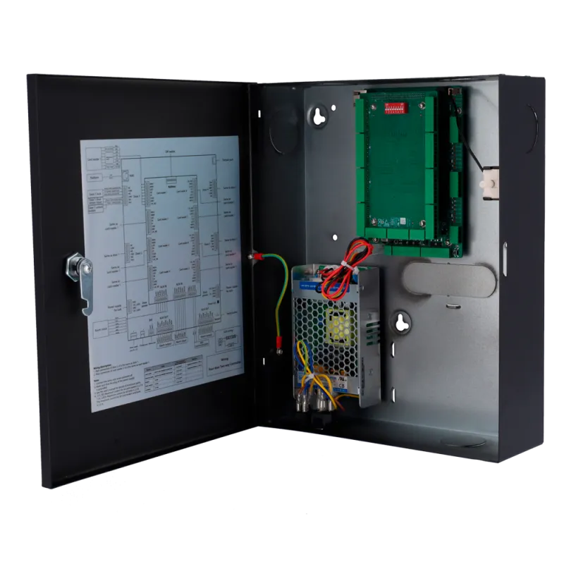Controladora de acceso biométrica - Acceso por huella, tarjeta o contraseña - Comunicación TCP/IP - 8 lectores por Wi... - Alarm
