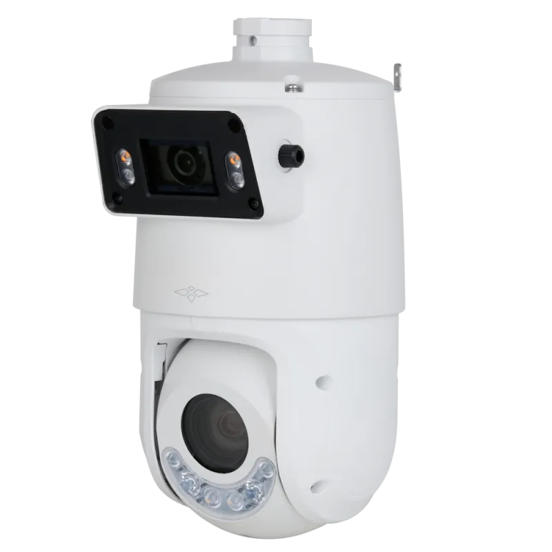 X-Security PTZ IP gama ULTRA - Doble Lente (Panorámica 4Mpx + PTZ 4Mpx) - Lente PTZ 5~125 mm | 25X | PoE+ - Lente pan... - Alarm