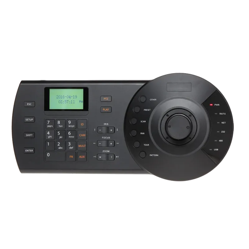 Teclado de control IP X-Security - Pantalla LCD - Conexión RS485 / RS422 / RJ45 / RS232 - Joystick 3 axis - AlarmSystems.Shop