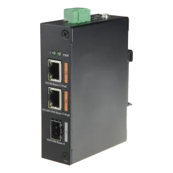 Switch HiPoE X-Security - 2 puertos PoE + 1 puerto Uplink (SFP) - Velocidad 10/100/1000 Mbps - Consumo máximo 60W - 2... - Alarm