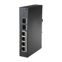 Switch PoE X-Security - 4 puertos PoE + 2 puertos SFP de fibra - Velocidad 10/100 Mbps - 60W puerto 4 / 30W puerto 1-... - Alarm
