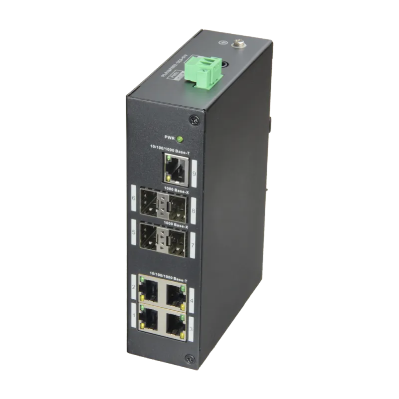 Switch X-Security - 5 Puertos RJ-45 - 4 Puertos SFP Gigabit - Velocidad 10/100/1000 Mbps - Soporta doble alimentación... - Alarm