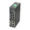 Switch X-Security - 5 Puertos RJ-45 - 4 Puertos SFP Gigabit - Velocidad 10/100/1000 Mbps - Soporta doble alimentación... - Alarm