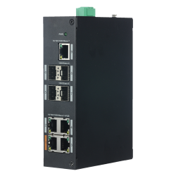 Switch PoE - 4 puertos PoE+ RJ45 + 1 Puerto RJ-45 - 4 Puertos SFP Gigabit - Velocidad 10/100/1000 Mbps - 30 W por pue...