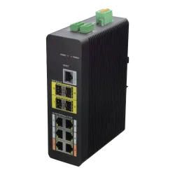 Switch HiPoE X-Security - 6 puertos PoE (RJ45) + 4 puerto Uplink (SFP) - Velocidad 10/100/1000 Mbps - 2 Puertos Hi-Po... - Alarm