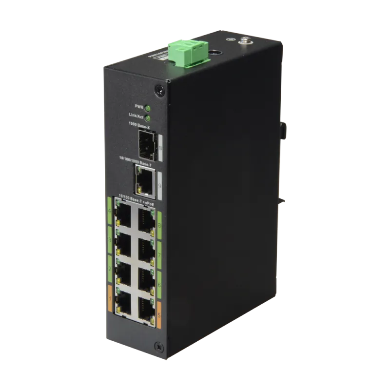 Switch ePoE X-Security - 8 puertos PoE + 1 Uplink RJ45 + 1 SFP - Velocidad 10/100 Mbps - Potencia 60 W por puerto - P... - Alarm