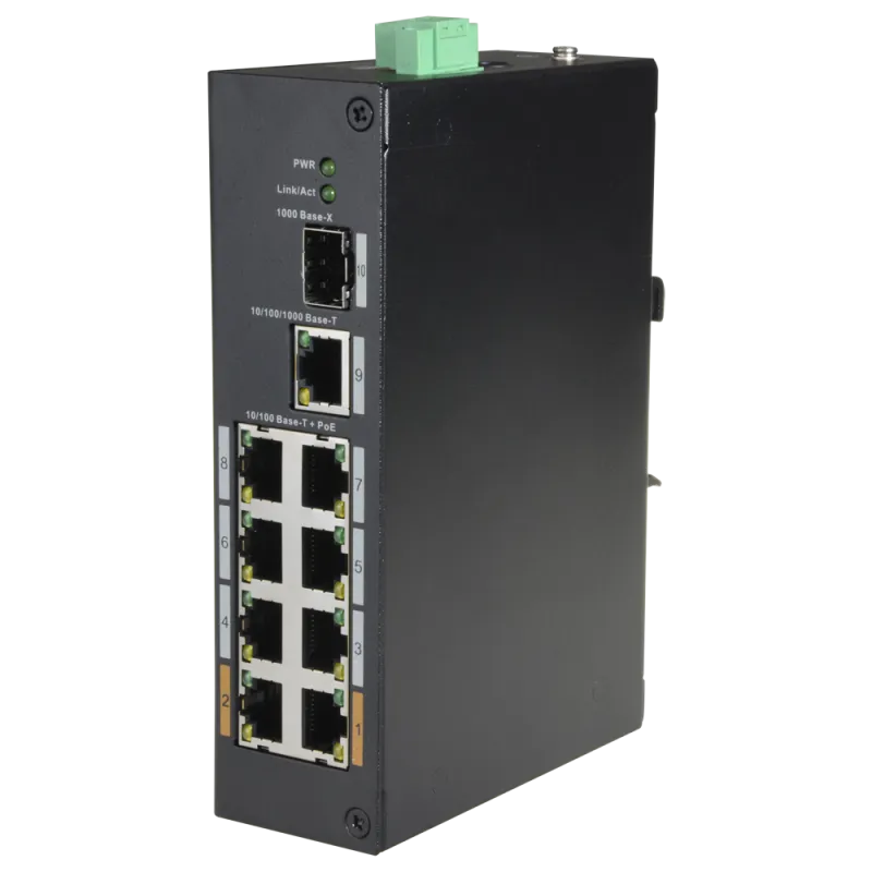 Switch PoE X-Security - 8 puertos PoE + 1 Uplink RJ45 - Velocidad 10/100 Mbps - Potencia 30 W por puerto - Potencia m... - Alarm
