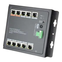 Switch HiPoE X-Security - 8 puertos PoE + 2 Uplink (RJ45) + 1 Uplink (SFP) - 8x 10/100Mbps + 2x 10/100/1000Mbps + 1 S... - Alarm