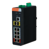 Switch PoE X-Security Carril DIN - 8 puertos PoE RJ45 + 2 puertos SFP - Velocidad 10/100/1000 Mbps - 90W puertos 1-2...