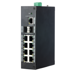 Switch Industrial X-Security - 9 puertos RJ45 + 2 puerto Uplink (SFP) - Velocidad 10/100/1000 Mbps - Tecnología de ah...