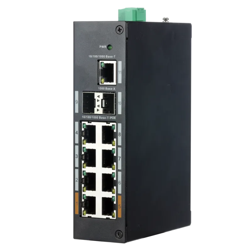 Switch Industrial X-Security - 8 puertos RJ45 + 2 puertos SFP + 1 puerto RJ45 - Velocidad 10/100/1000 Mbps - 2x Puert... - Alarm