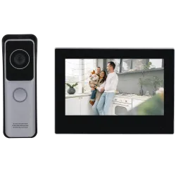 Kit de videoportero - Tecnología IP y PoE - TCP/IP, WiFi y SIP - Incluye Placa y Monitor - Montaje en superficie - So... - Alarm
