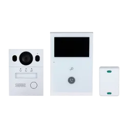 Kit de videoportero - Tecnología 2 hilos analógico con WiFi - Incluye placa, monitor, hub 2 hilos y soporte - App móv... - Alarm