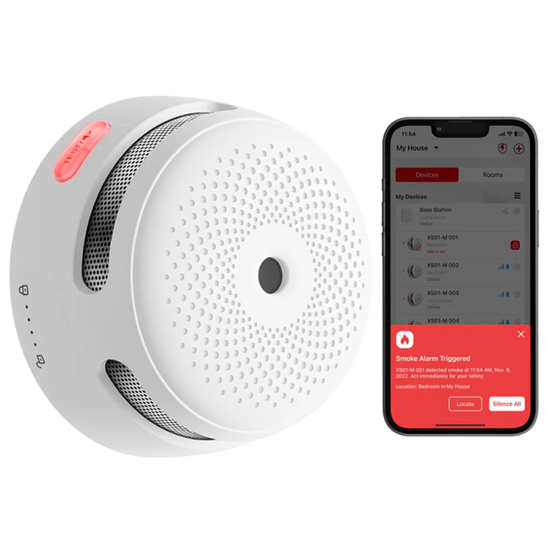 Mini detector de humo autónomo X-Sense - Conexión con HUB SBS50 para comunicación por APP - Permite conectar 50 detec...