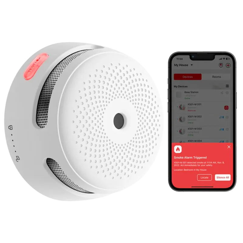 Mini detector de humo autónomo X-Sense - Conexión con HUB SBS50 para comunicación por APP - Permite conectar 50 detec... - Alarm