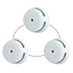 Pack de 3 mini detector de humo autónomo X-Sense - Permite conectar 24 detectores por RF 868MHz - Duración de la bate... - Alarm
